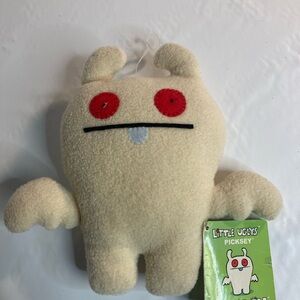 Ugly Doll Plush PICKSEY Off White Bat RARE Retired Collectible